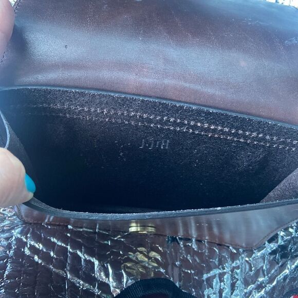 J. Jill Belt Bag XL Brown Leopard Print Calf Hair Leather - Picture 6 of 8